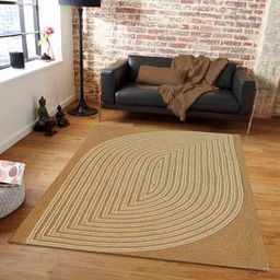 presto Gold Abstract Hand Tufted Wool 3 X 5 Feet Carpet-picture-25
