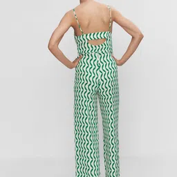 MANGO Printed Cut-Out Basic Jumpsuit image 3