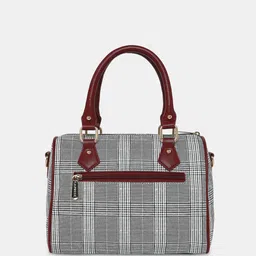 Caprese Checked Structured Handheld Bag image 3