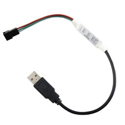 5-24V MINI 3Key LED Controller for WS2811 WS2812B LED Light Strip with USB Cable image 2