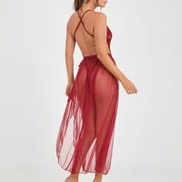 Krelin Self Design Shoulder Straps Net Baby Doll image 2