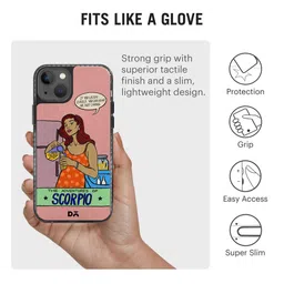 DailyObjects Pink & Red  Printed iPhone 13  Back Case image 3