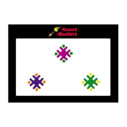 Comet Busters 3 Pcs Reusable Designer Bindis - Multicoloured image 1