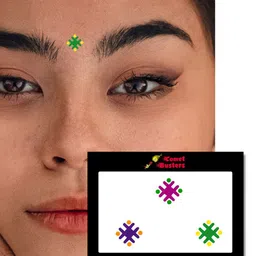 Comet Busters 3 Pcs Reusable Designer Bindis - Multicoloured image 3