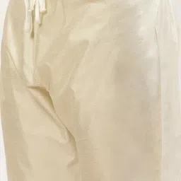 Jompers Men Cream-Coloured & Green Kurta with Pyjamas & Nehru Jacket image 3