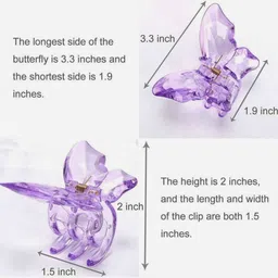 BAESD Set of 2 Assorted Butterfly Claw Clips image 5