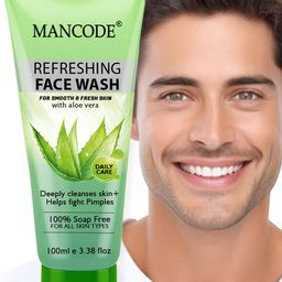 MANCODE Refreshing Face Wash With Aloe Vera - 100 ml image 4