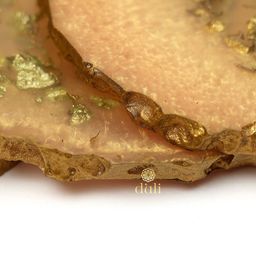 DULI Set Of 4 Cream Resin Textured Coasters image 3