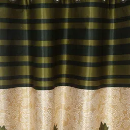 Home Sizzler Set of 2 Green Window Curtains image 5