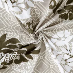 Arrabi Set Of 6 Brown & White Printed Diwan Set image 3