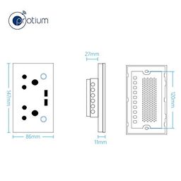 Protium Smart Touch Combo Switch, WiFi Switch Compatible with Alexa, Google Home, IFTTT & Smart life App (Dual Socket+ Dual USB, Black) image 5