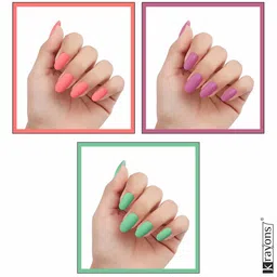 krayons Set of 3 Gel Based Quick Dry Nail Enamel 6ml Each - Shade 01, 02, 09 image 3