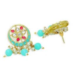 OOMPH Circular Kundan Chandbalis image 5