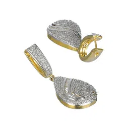 Jazz and Sizzle Gold Plated Teardrop Shaped Drop Earrings image 4