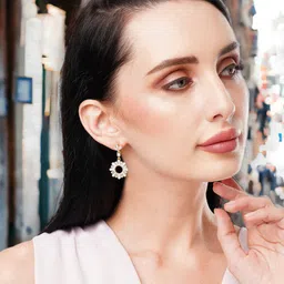 HOT AND BOLD Gold-Plated Contemporary Drop Earrings-image-92