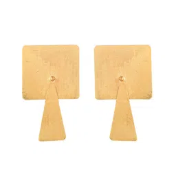Silvermerc Designs Gold-Plated Square Shape Drop Earrings image 3