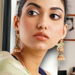 Anouk Gold-Plated Dome Shaped Jhumkas-45
