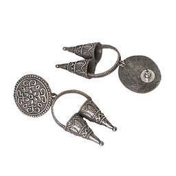 TEEJH Silver-Toned Spiked Drop Earrings image 3