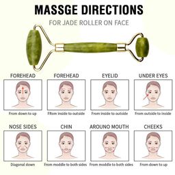 Getmecraft Jade Face Roller & Leaf Shape Gua Sha Massage Tool Set image 3