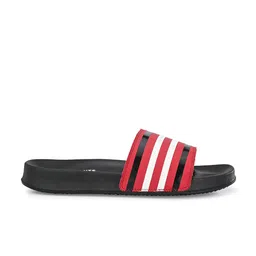 OFF LIMITS Men Red & White Striped Sliders image 3
