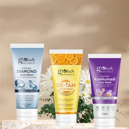 Globus naturals Ayurvedic Set Of 2 Kumkumadi Skin Lightening Face Wash - 100gm Each image 5