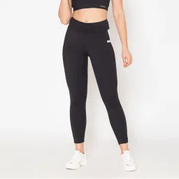 Clovia Activewear Ankle Length Tights In Black Black-picture-8
