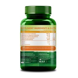 Himalayan Organics Calcium Magnesium Zinc D3 & B12 Tablets For Healthy Bones - 120 Tablets image 2