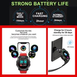 Drumstone (Diwali Special𝟏𝟓 Years Warranty FD68 Health & Fitness Smart Band Complete Tracker for Heart Rate, Sleep Quality, and Steps – Suitable for Kids & Adults – Syncs with iOS & Android(Red) image 3