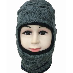 Gajraj Kids Self Design Woolen Monkey Cap image 3