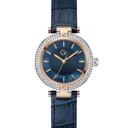 GC Women Embellished Dial & Leather Textured Straps Analogue Watch- Z22003L7MF-image-28