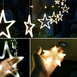 SPARK WORLD 10 Yellow Star Shaped LED String Lights image 3