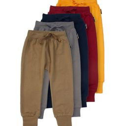 GJ baby Boys Pack Of 5 Mid-Rise Cotton Joggers-image-7