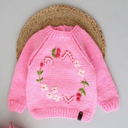 Woonie Girls Embroidered Pullover with Embroidered Detail-image-76