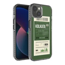 DailyObjects Green & White Kolkata City Tag Printed iPhone 13 Mini Back Case-15