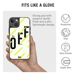 DailyObjects White & Black Stay Offline Stride Printed IPhone 13 Mini Back Case image 3