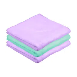 Kuber Industries 3 Pieces Green & Lavender 400 GSM Microfiber Kitchen Towels image 5