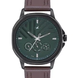 Fastrack Men Leather Straps Analogue Multi Function Watch 3303NL01-15