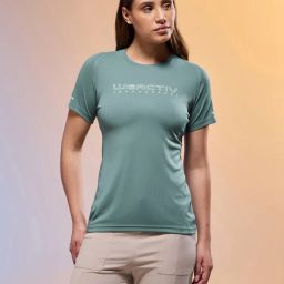 Technosport Women Green Polyester Typography Regular Fit T-Shirt-picture-16