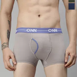 ONN Pack of 3 Assorted Pure Cotton Short Trunks ONN_264_AST2_3PC-31
