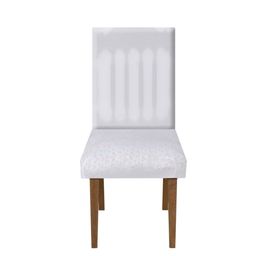 Kuber Industries Set of 4 White Printed Elastic Stretchable Polyester Chair Cover image 2