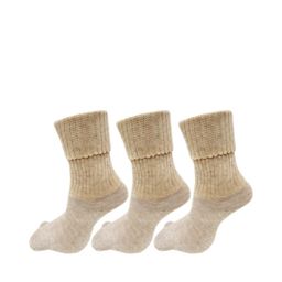 RC. ROYAL CLASS Women Pack Of 3 Beige Solid Calf Length Woolen Socks-image-37