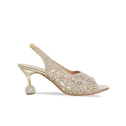 Mochi Embellished Block Peep Toes image 5