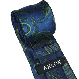 AXLON Set Of 4 Printed Necktie Pocket Square With Cufflink & Flower Pin Accessory Gift Set image 2