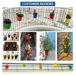 TRUSTBASKET Set Of 10 Printed Railing Planters image 3