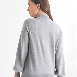 B.Copenhagen Checked Self Design Turtle Neck Pullover Sweater image 4