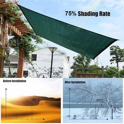 generic UV Protection Sun Shade Net/Agro Net/Green Net - 75% (Green Colour) (15x30 ft.) image 4