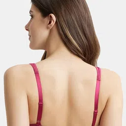 Jockey Wirefree Non Padded Soft Touch Full Coverage Stylised Mesh Panel Tshirt Bra-1820 image 3