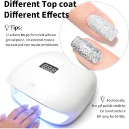 VENALISA Coat Color UV & LED Soak-Off Gel Nail Polish 12 ml - Pure Silver Glitter 1201 image 3