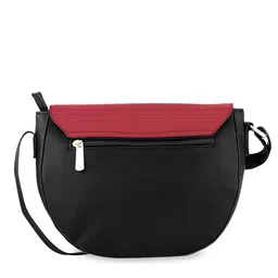 Fastrack Red Colourblocked PU Half Moon Sling Bag image 3