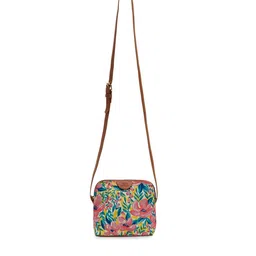 TEAL BY CHUMBAK Floral Structured Sling Bag image 3